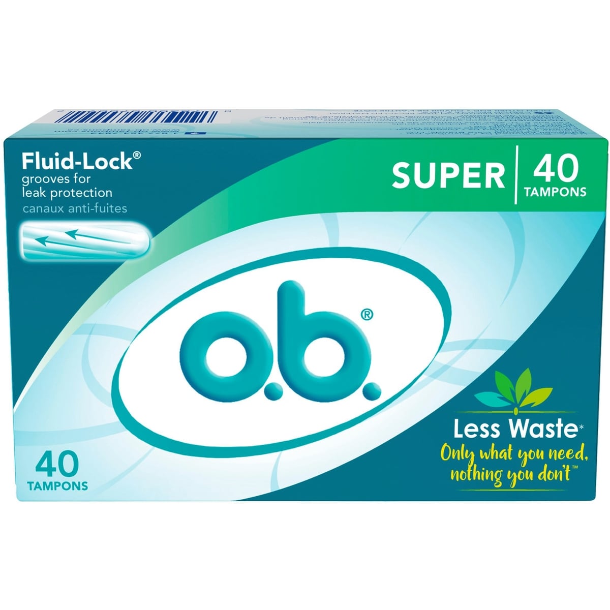 Tampons o.b. originaux sans applicateur à absorptivité super