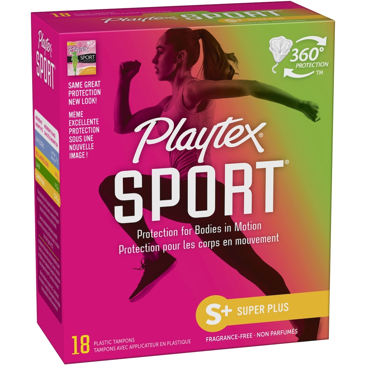 Tampons non parfumés pour athlètes Sport de Playtex à absorptivité super plus