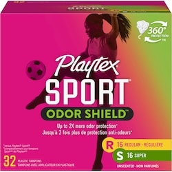 Multi-emballage de tampons non parfumés Odor Shield de Sport à absorptivité régulière et super 1