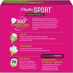 Multi-emballage de tampons non parfumés Odor Shield de Sport à absorptivité régulière et super 2
