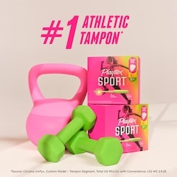 Multi-emballage de tampons non parfumés Odor Shield de Sport à absorptivité régulière et super 6