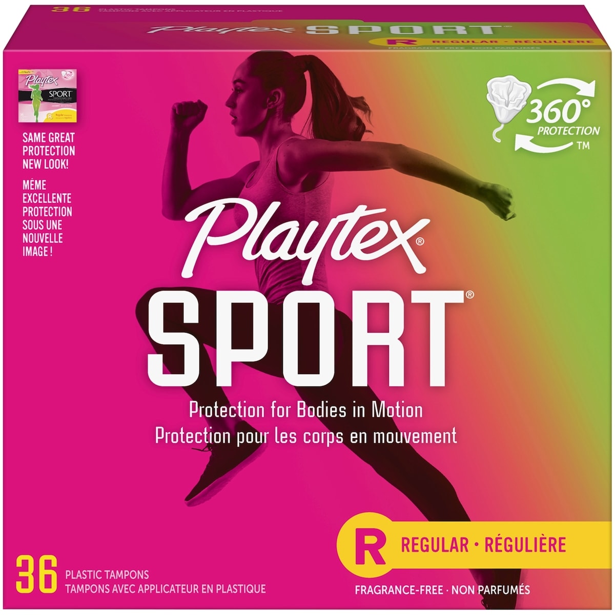 Tampons non parfumés pour athlètes Sport de Playtex à absorptivité régulière