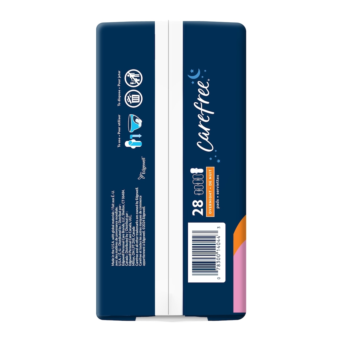 28 serviettes de nuit CAREFREEMD ultra-minces avec ailes