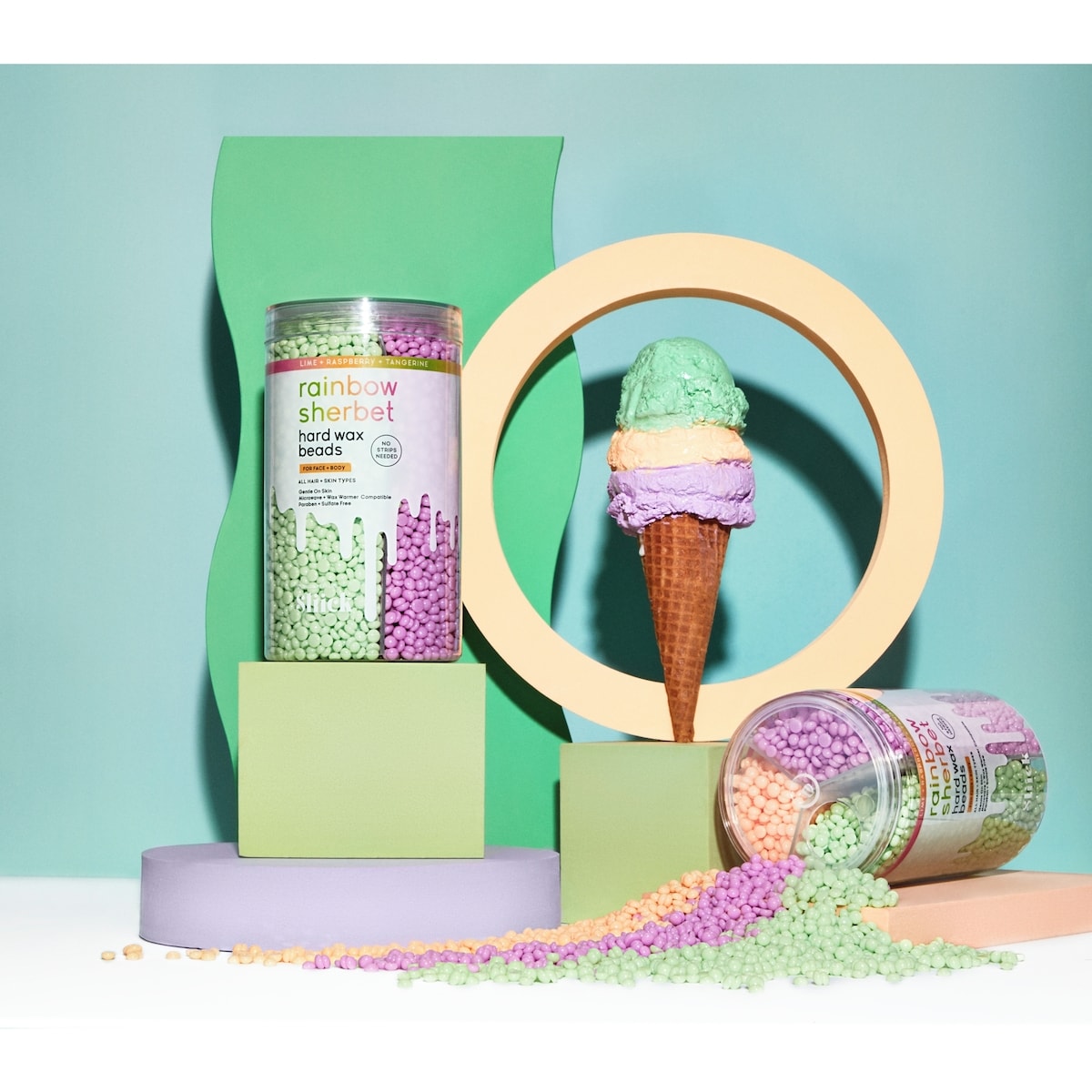 Sliick Billes De Cire Sorbet Arc-En-Ciel