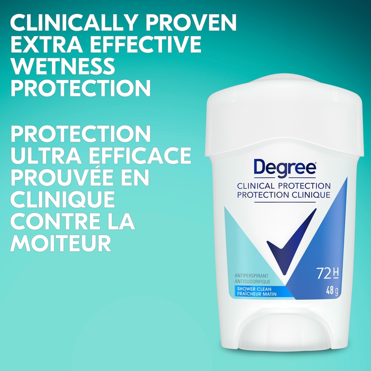 Antisudorifique Degree for Women DFW Clinical Fraicheur Matin protection antibactérienne contre les odeurs 48 GR