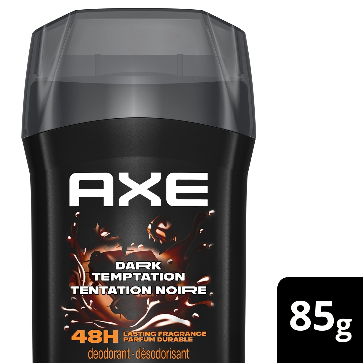 AXE Deodorant Stick for Long Lasting Odour Protection Dark Temptation Dark Chocolate Men's Deodorant 48 hours high definition scent 85 GR