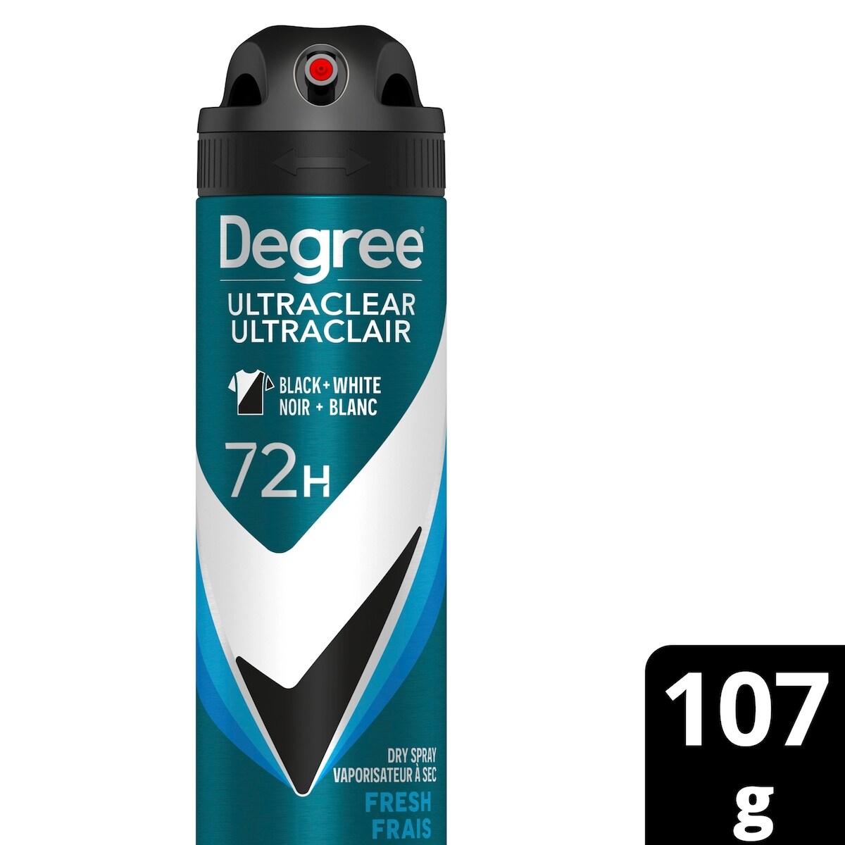 Degree Men Antiperspirant Dry Spray UltraClear Black + White® Fresh antibacterial odour protection 107 GR