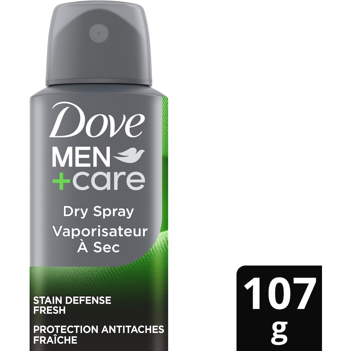 Vaporisateur sec Antisudorifique Dove Men+Care Stain Defense Fresh protection antibactérienne contre les odeurs 107 GR