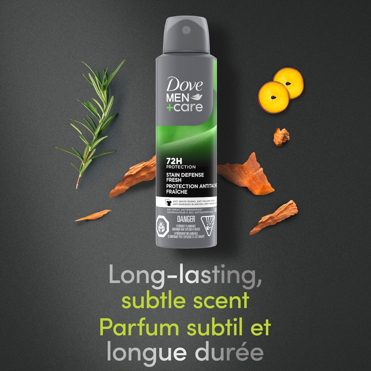 Dove Men+Care Dry Spray Antiperspirant Stain Defense Fresh antibacterial odour protection 107 GR