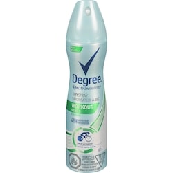Degree for Women Dry Spray Antiperspirant for 48-hour Hi-Impact odour protection Workout Endure antibacterial odour protection 107 g 1