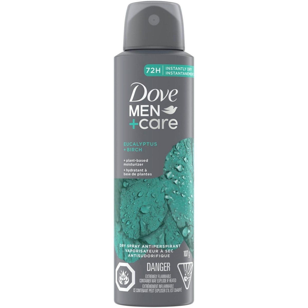 Dove Dove Men+Care Antiperspirant Dry Spray for 48 Hour Sweat and Odour Protection Eucalyptus + Birch Antiperspirant + Deodorant for Men 107g 107 g