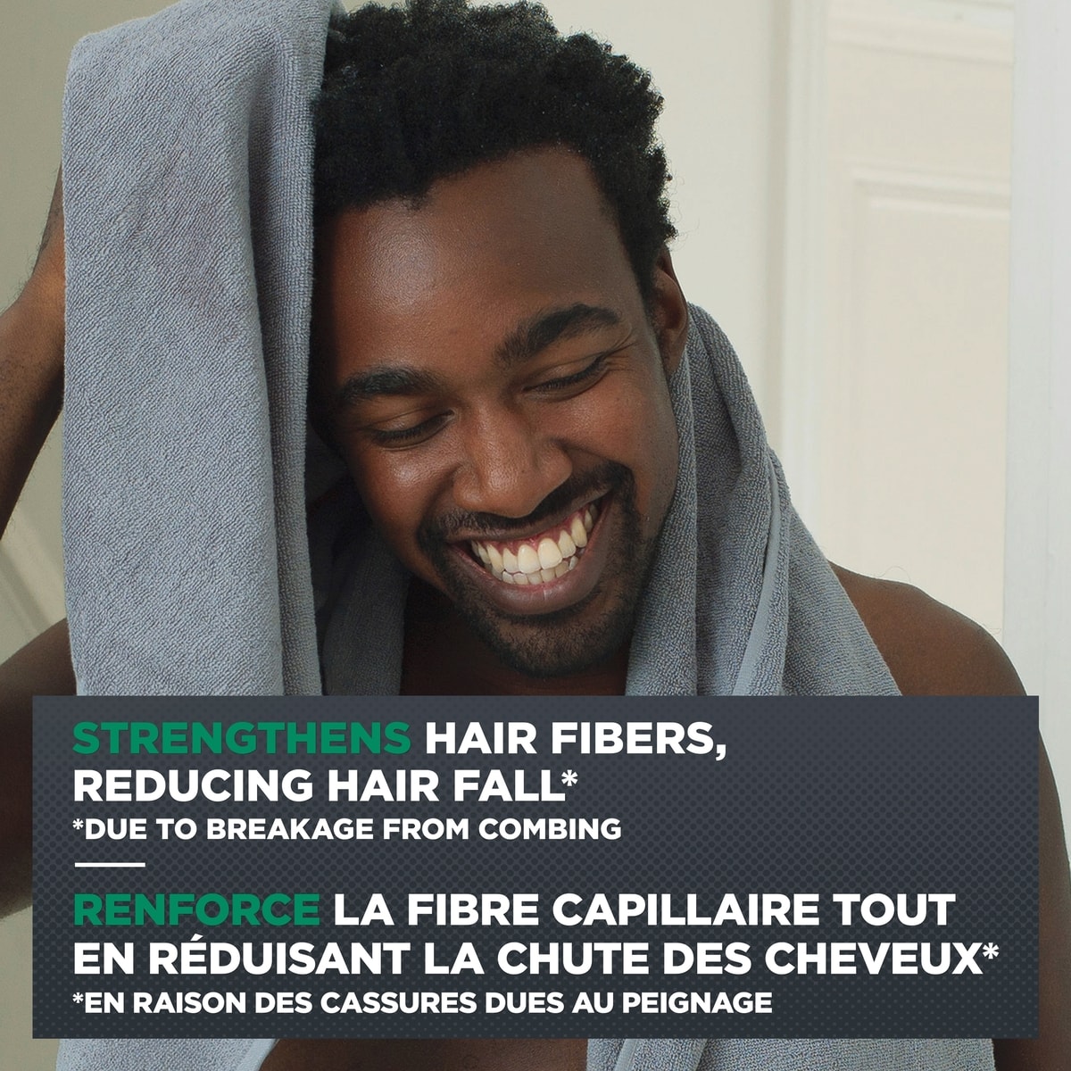 Shampooing et Revitalisant 2 en 1  Dove Men+Care  Protection Anti-Chute Renforce la fibre capillaire avec extrait de bambou 355 ml