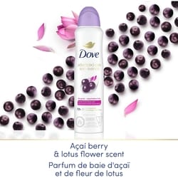 Advanced Care Dry Spray Antiperspirant Deodorant for Women Açaí Berry & Lotus Flower Scent Spray Deodorant with Pro-Ceramide Technology for Soft, Resilient Skin 4
