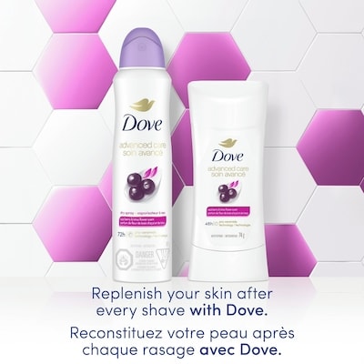 Advanced Care Dry Spray Antiperspirant Deodorant for Women Açaí Berry & Lotus Flower Scent Spray Deodorant with Pro-Ceramide Technology for Soft, Resilient Skin 6
