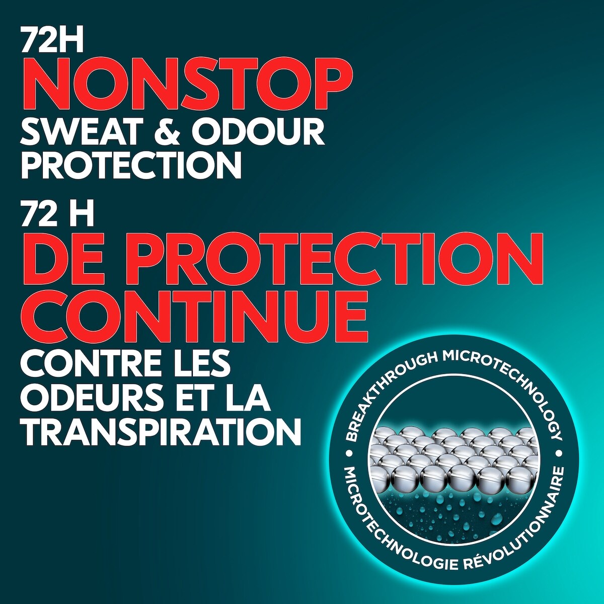Antisudorifique en Vaporisateur à Sec pour 72 h de protection contre les odeurs et la transpiration Degree Men Advanced Sans Arrêt avec technologie MotionSense®