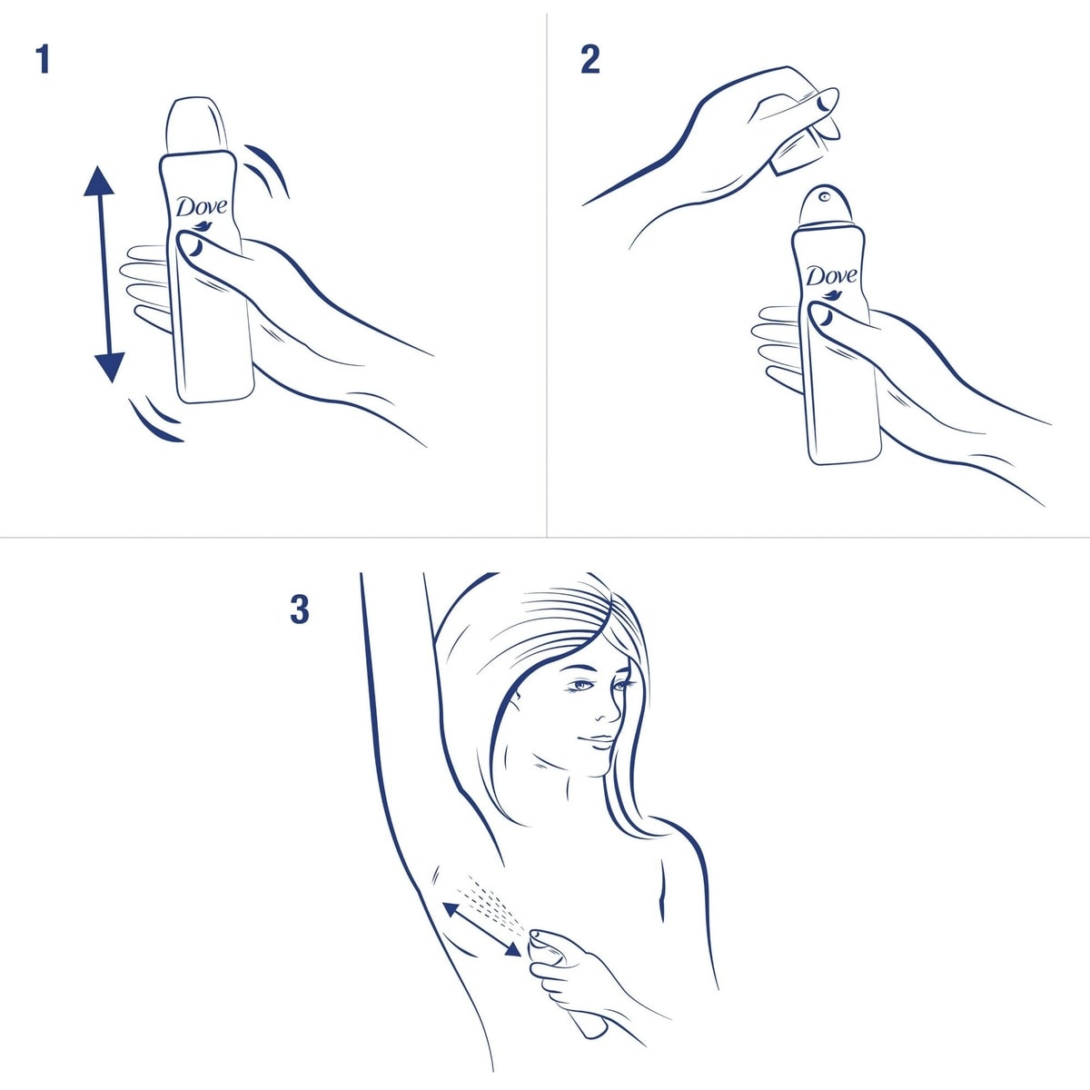 Antisudorifique 72 h parfum d'eau de coco et limette Dove Soin Avancé vaporisateur à sec pour femme avec 1/4 d'hydratants pour des aisselles douces et lisses