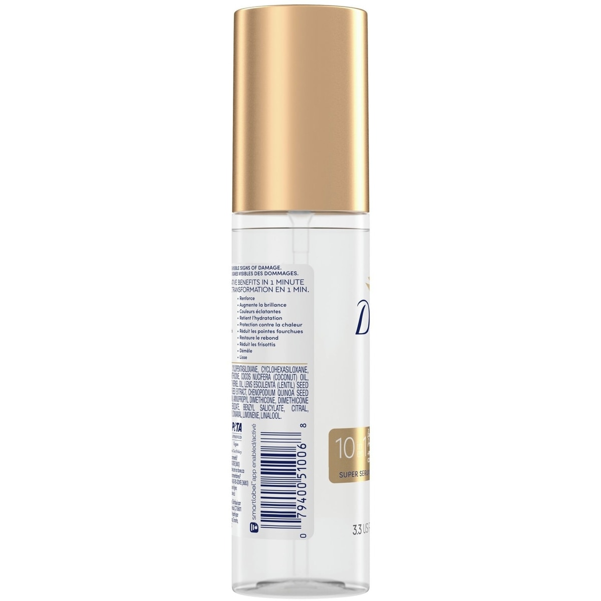 Super Sérum Protecteur de Liaisons 10-en-1 pour cheveux abîmés Dove  avec Soin Bio Protéiné + peptides répare les signes visibles de dommages