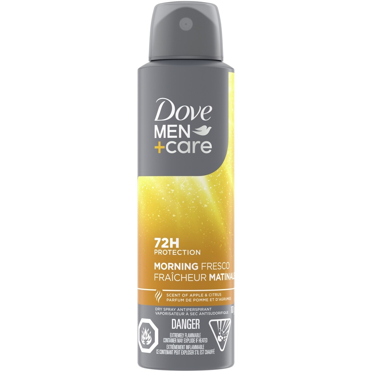 Désodorisant Antisudorifique en Vaporisateur à Sec 72 h pour homme Men+Care  Morning Fresco avec formule non irritante, 1/4 de crème hydratante et vitamine E