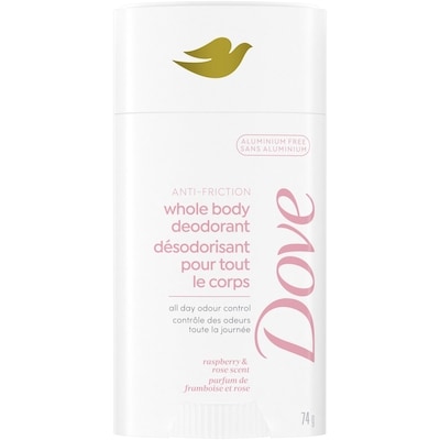 Dove Aluminum Free Whole Body Deodorant Raspberry & Rose Scent, 74g