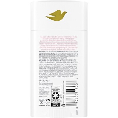 Dove Aluminum Free Whole Body Deodorant Raspberry & Rose Scent, 74g 3