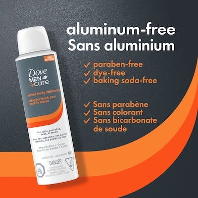 Men+Care Whole Body Aluminum-Free Deodorant Spray Shea Butter + Cedar is Suitable for Use From Pits, Privates, to Feet with Vitamin E, 113g 4
