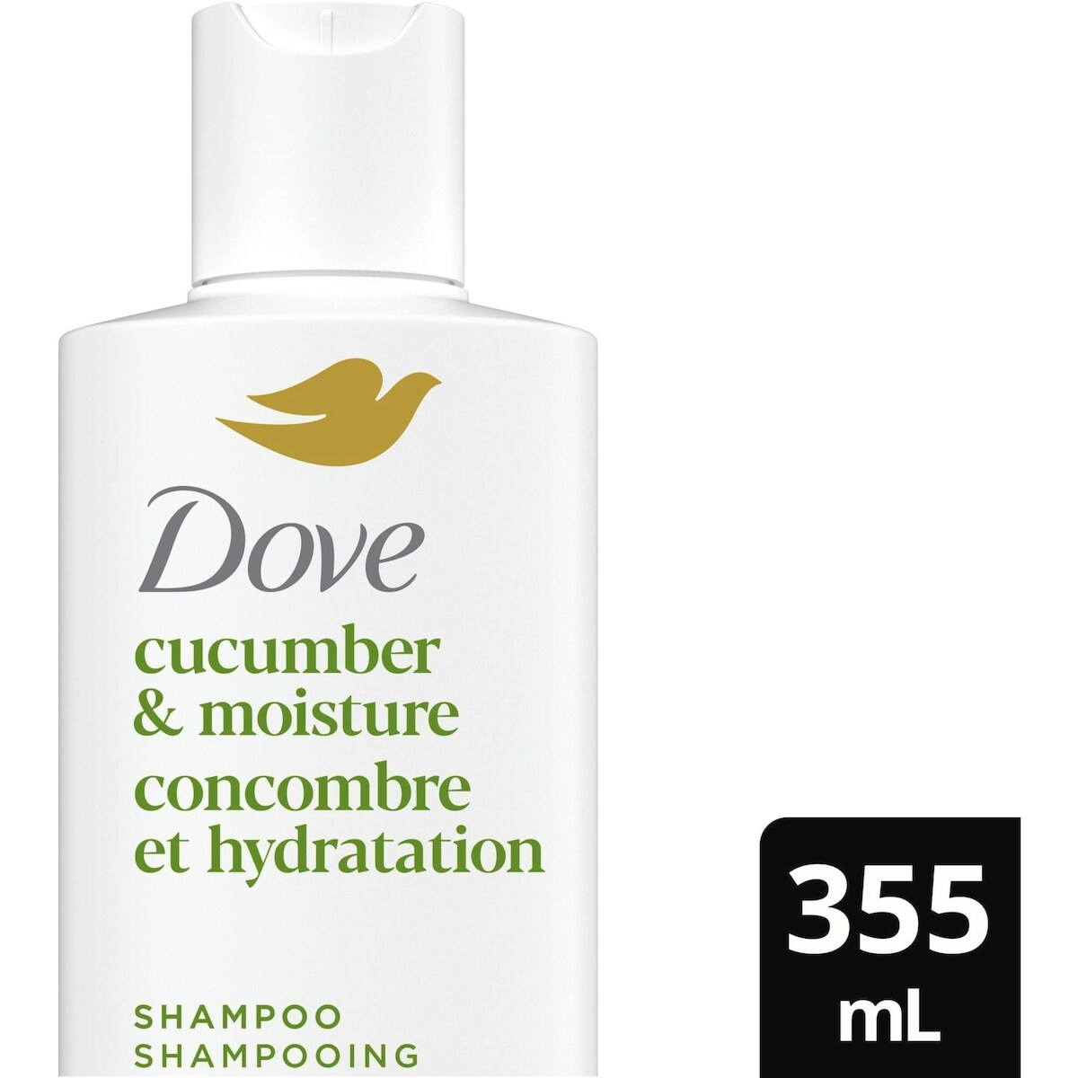 Shampooing pour Cheveux Ternes et Secs, Dove Concombre Hydratant avec Soin Bio-Protéine Liquide