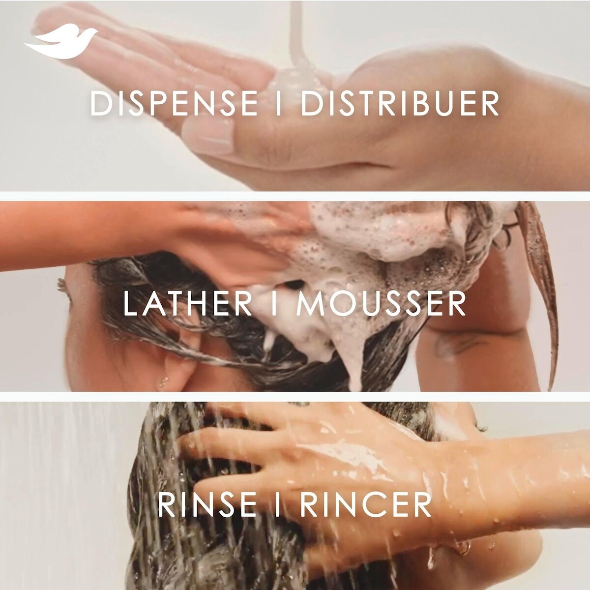 Shampooing pour Cheveux Ternes et Secs, Dove Concombre Hydratant avec Soin Bio-Protéine Liquide