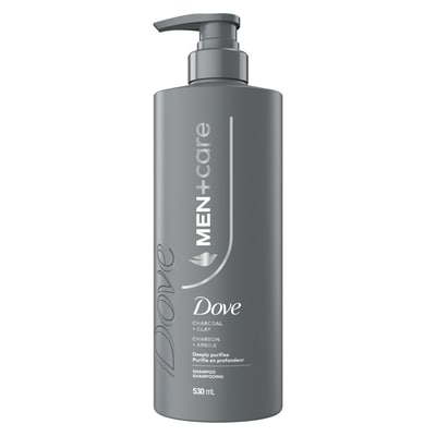 Men+Care Charcoal + Clay Shampoo For Effective Cleaning and Strengthening,   Deeply Purifies with Charcoal + Clay, 530mL