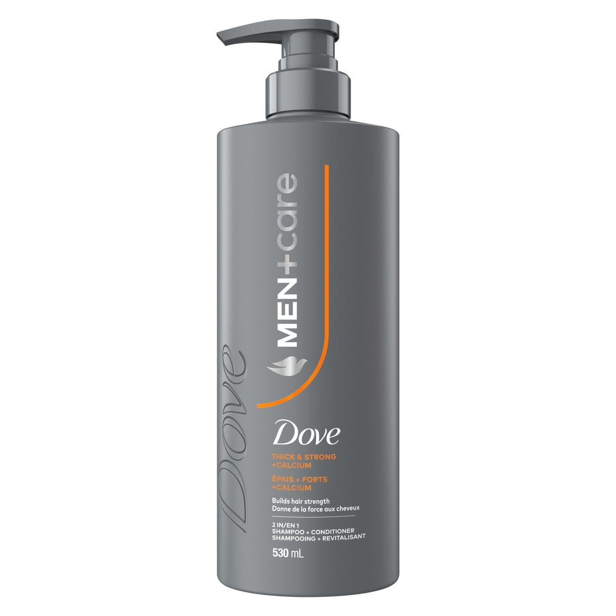 2-en-1 Shampooing + Revitalisant pour Cheveux Fragiles, Men+Care Thick + Strong Renforce la Chevelure avec Calcium