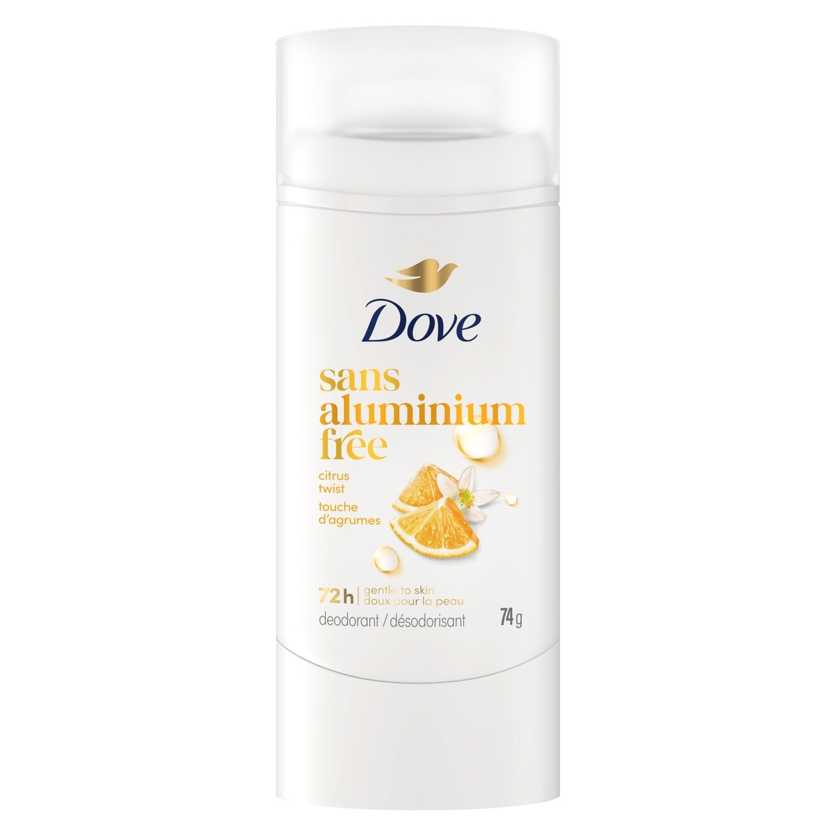 Deodorant Stick, 72h Citrus Twist, Gentle & Hydrating, 74g