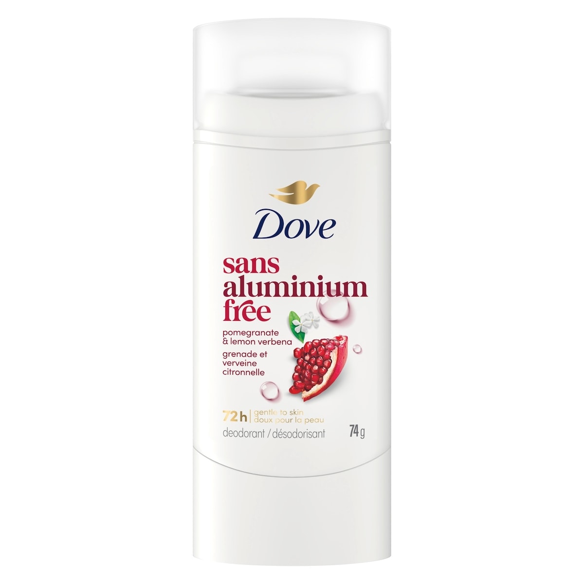 Deodorant Stick, 72h Pomegranate & Lemon Verbena, Gentle & Hydrating, 74g