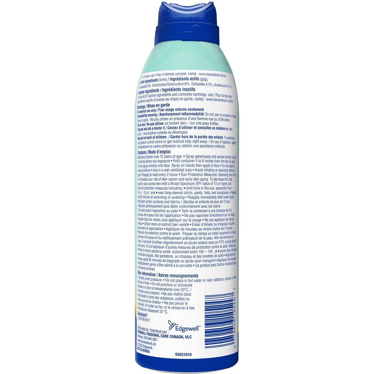 Écran solaire Daily Protect à FPS 50+ en vaporisateur pour usage quotidien de Banana Boat