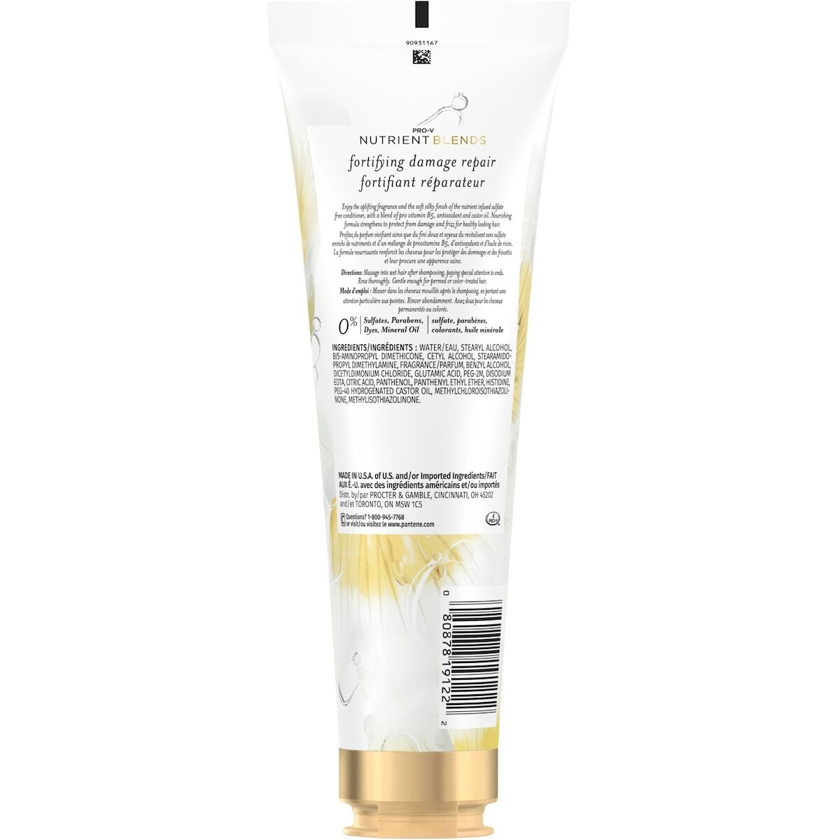 Revitalisant fortifiant réparateur Pantene Nutrient Blends, sans sulfate, 237 mL