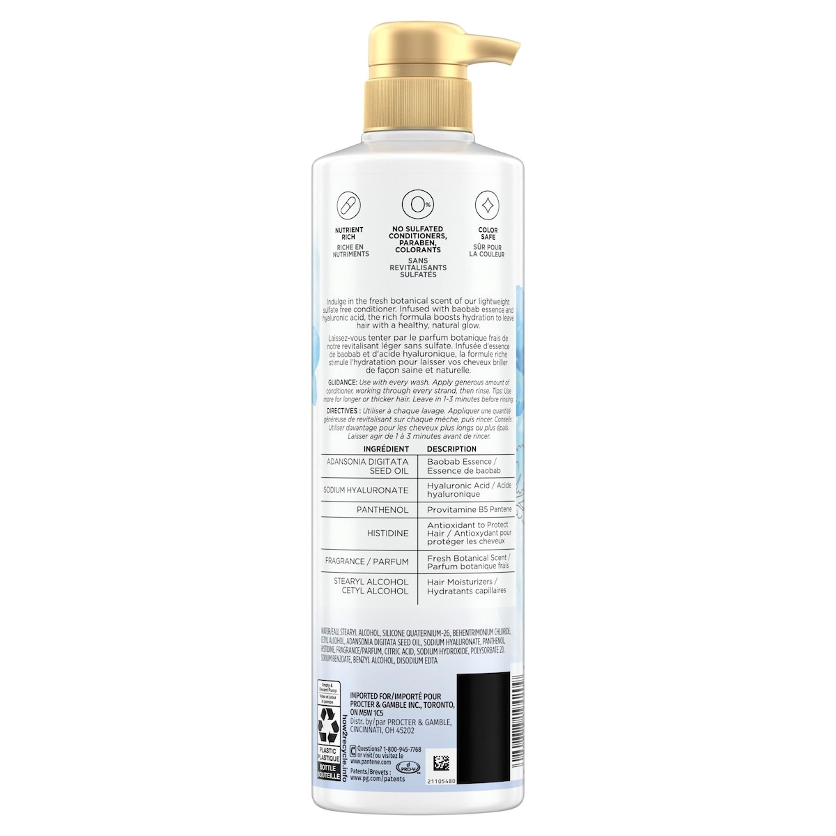 NUTRIENT BLENDS Hydrating Glow SULFATE FREE CONDITIONER With Baobab Essence, 400 mL