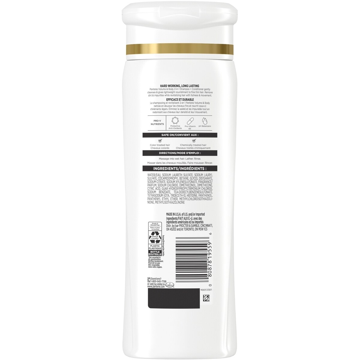 PRO-V Volume & Body 2in1 Shampoo + Conditioner, 12.0oz/355mL