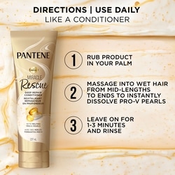 Pro-V Miracle Rescue Deep Repair Conditioner with Melting Pro-V Pearls, transforms hair, softens, repairs from the inside 3
