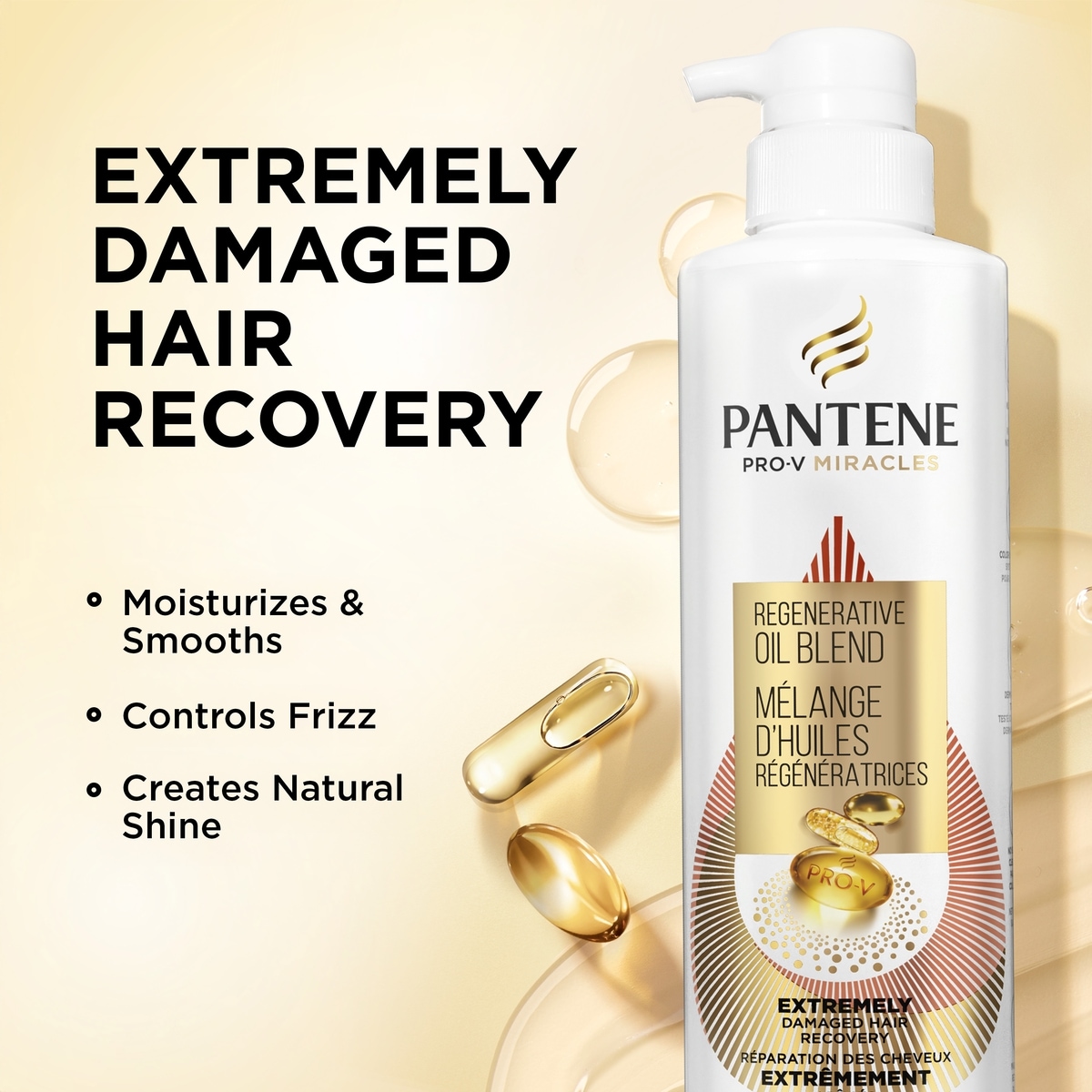 Pro-V Miracles Extreme Damage Care Regenerative Oil Blend Sulfate Free Shampoo