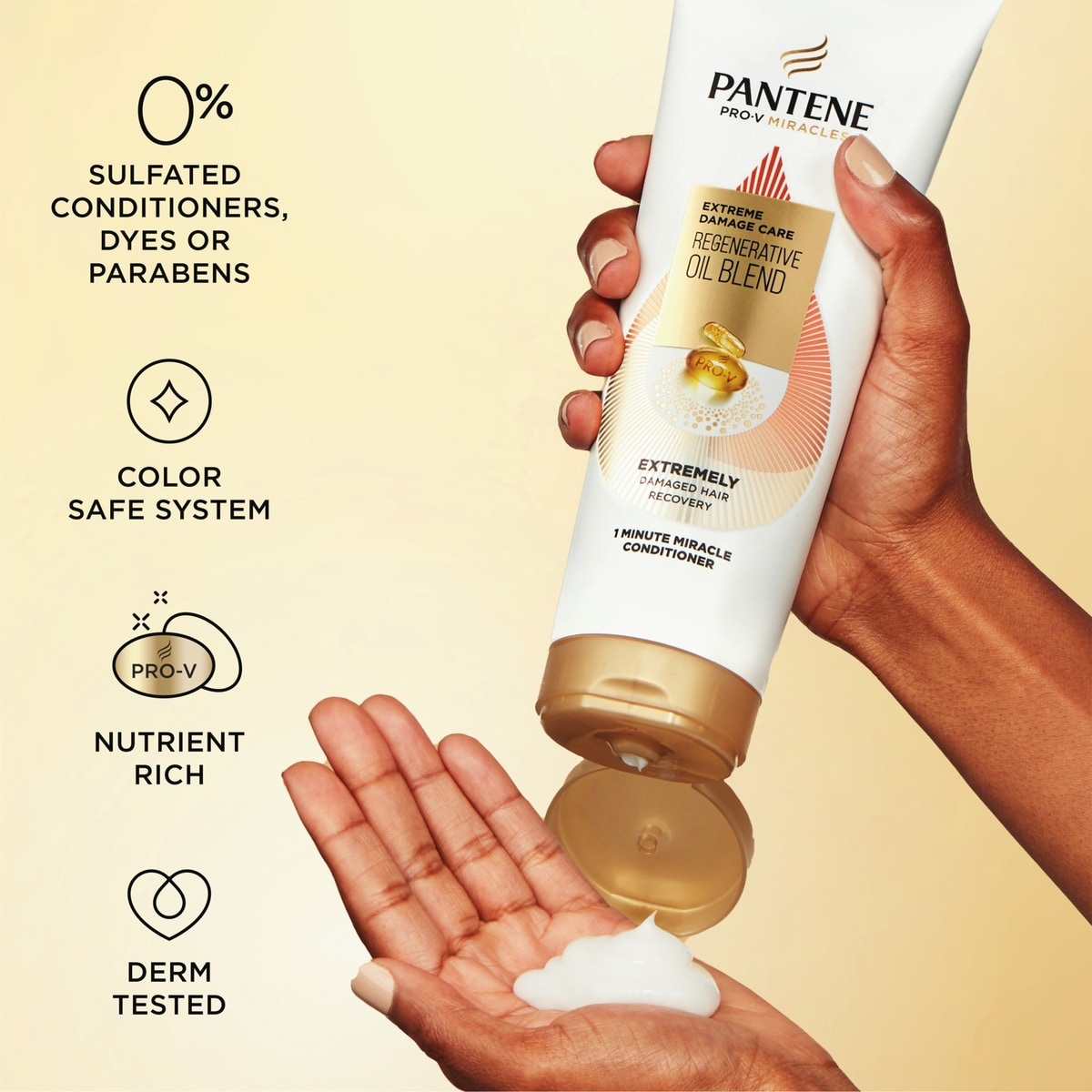 Revitalisant Pro-V Miracles Soins pour dommages extrêmes avec mélange d’huiles 1Minute Miracle