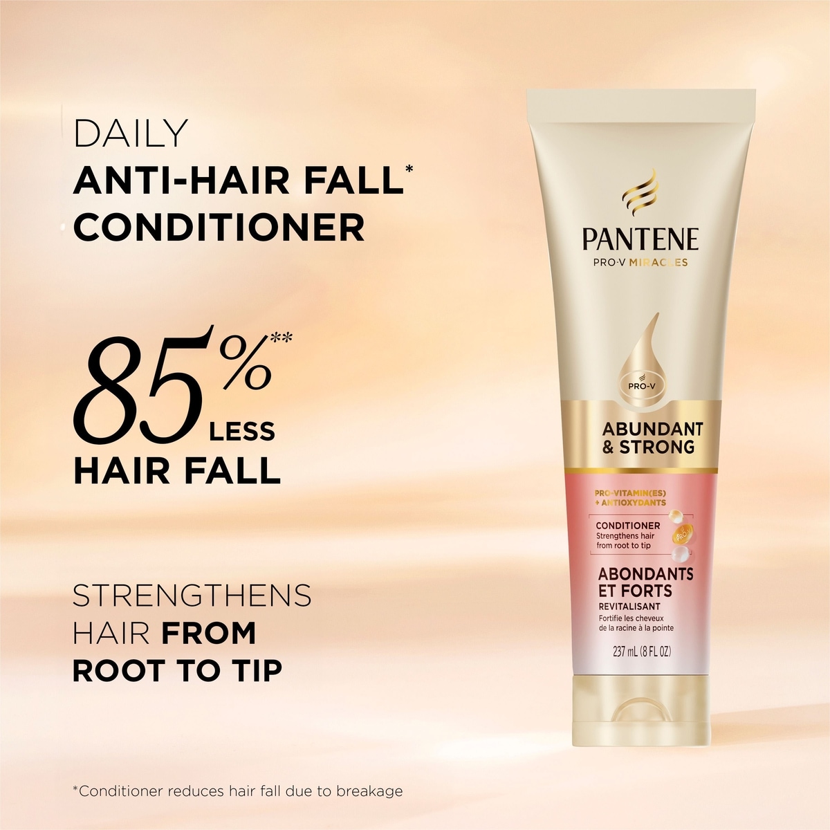 Abundant & Strong Conditioner with Pro-Vitamin B5 Complex and Antioxidants, 8 oz