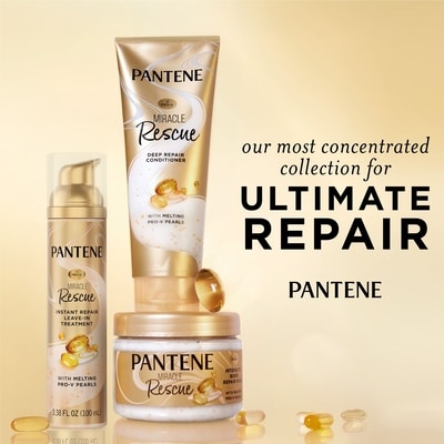 Pro-V Miracle Rescue Intensive Bond Repair Mask with Melting Pro-V Pearls, melts away damage, builds bonds, strengthens ast damage 6