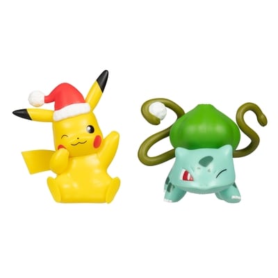 Holiday Bulbasaur #2 (Snowball Fight) & Holiday Pikachu #3 (Santa Hat) 2