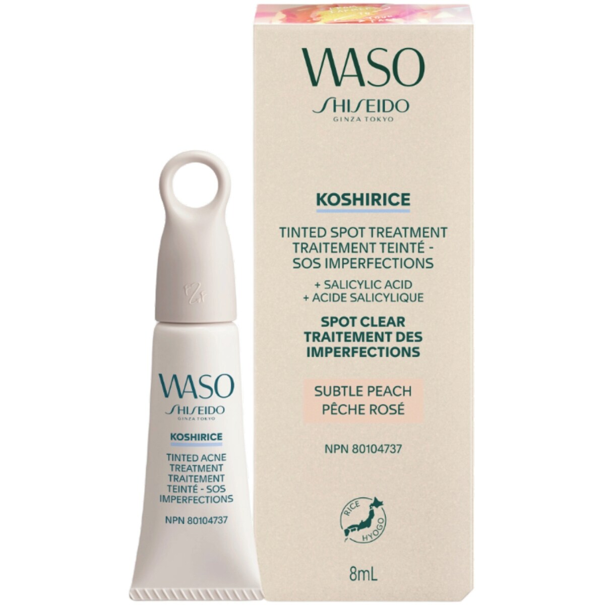 WASO KOSHIRICE Tinted Acne Treatment, 2 Natural Honey