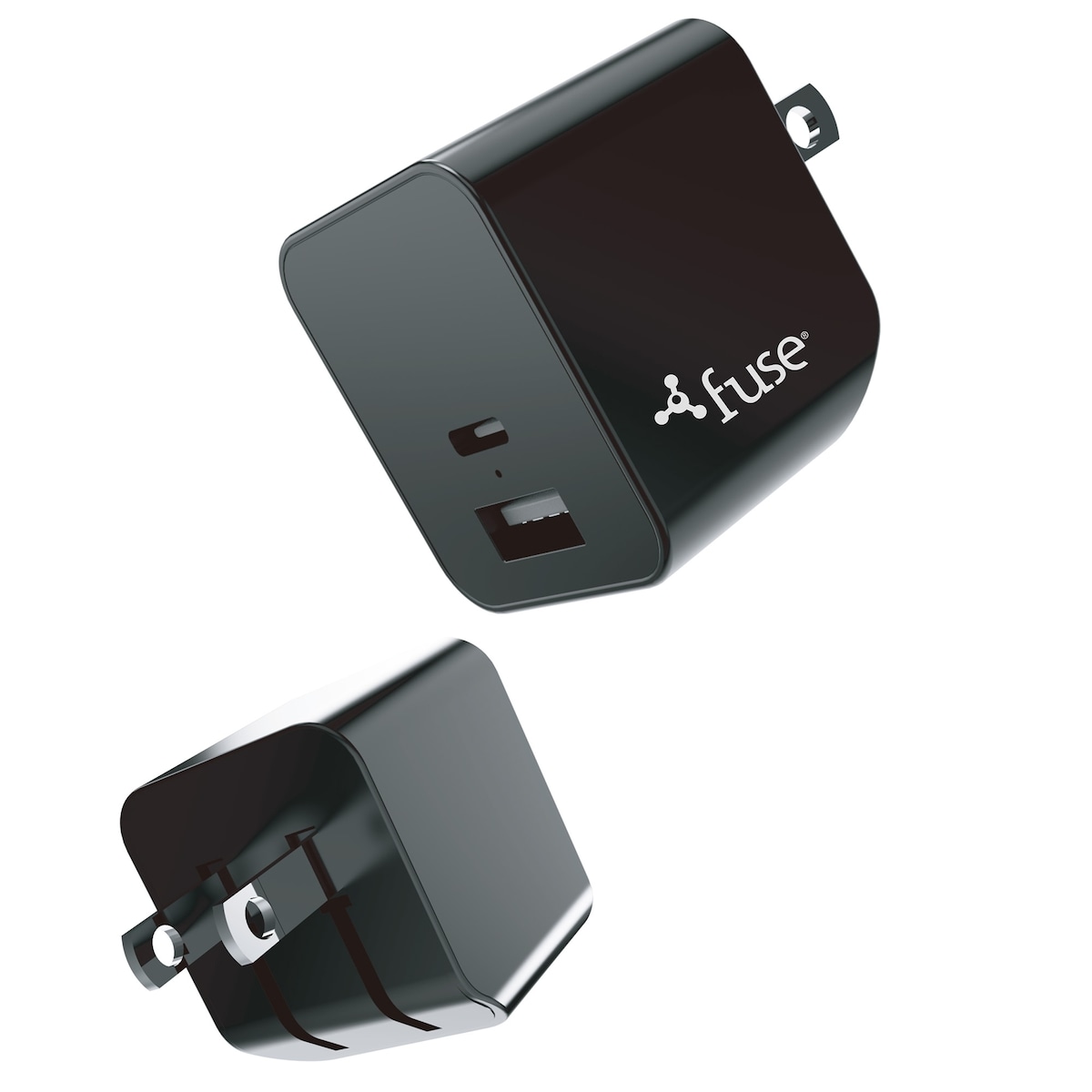 Adaptateur mural 20 W à double port (USB-C et USB-A) – Noir