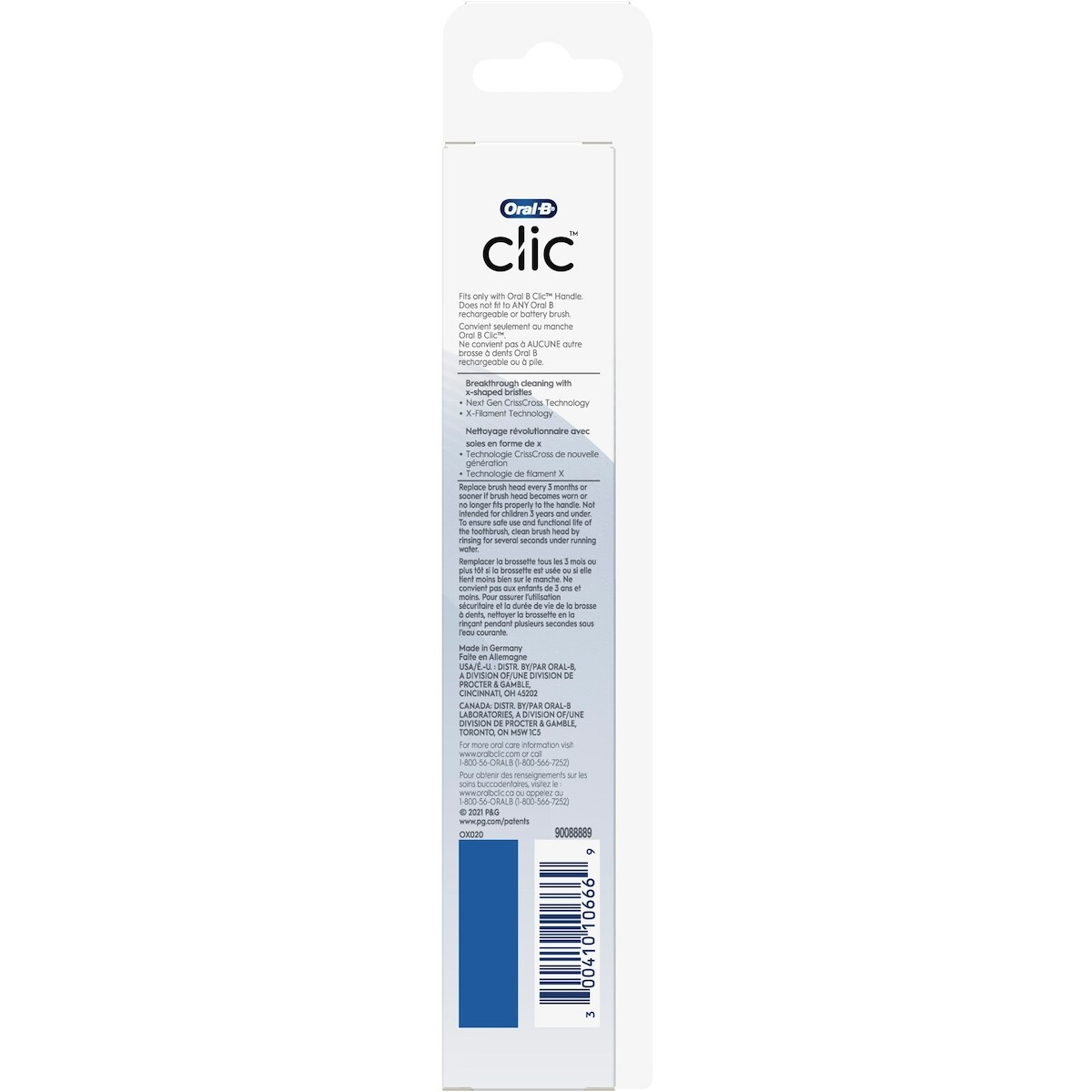 Clic Toothbrush Ultimate Clean Replacement Brush Heads, Black, 2 Count