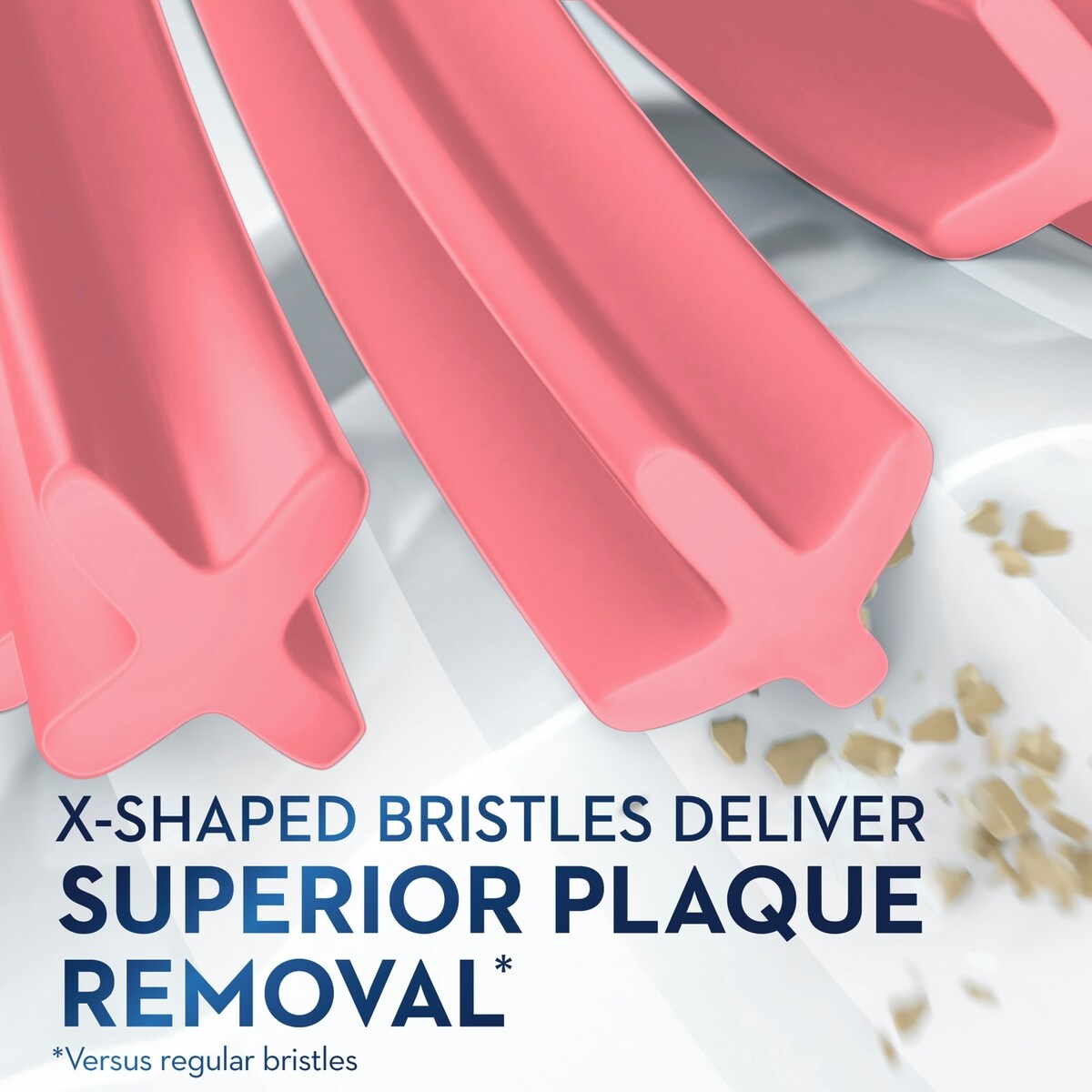 Brosse à dents Brillance blanchiment haut de gamme avec efface-plaque, moyenne, bleu ciel, 1 unité
