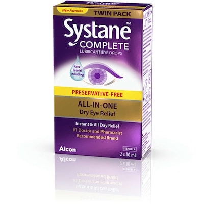 Complete Lubricant Eye Drops Preservative Free Twin Pack 3