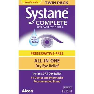 Complete Lubricant Eye Drops Preservative Free Twin Pack 4