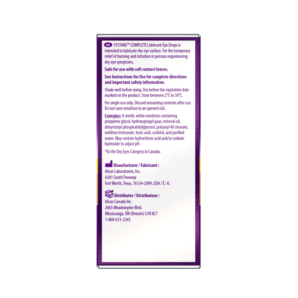 Systane® COMPLETE Lubricant Eye Drops Preservative Free