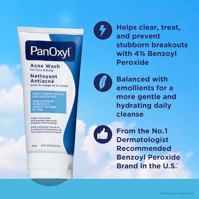 4% Benzoyl Peroxide Acne Wash, Helps Clear Acne 3