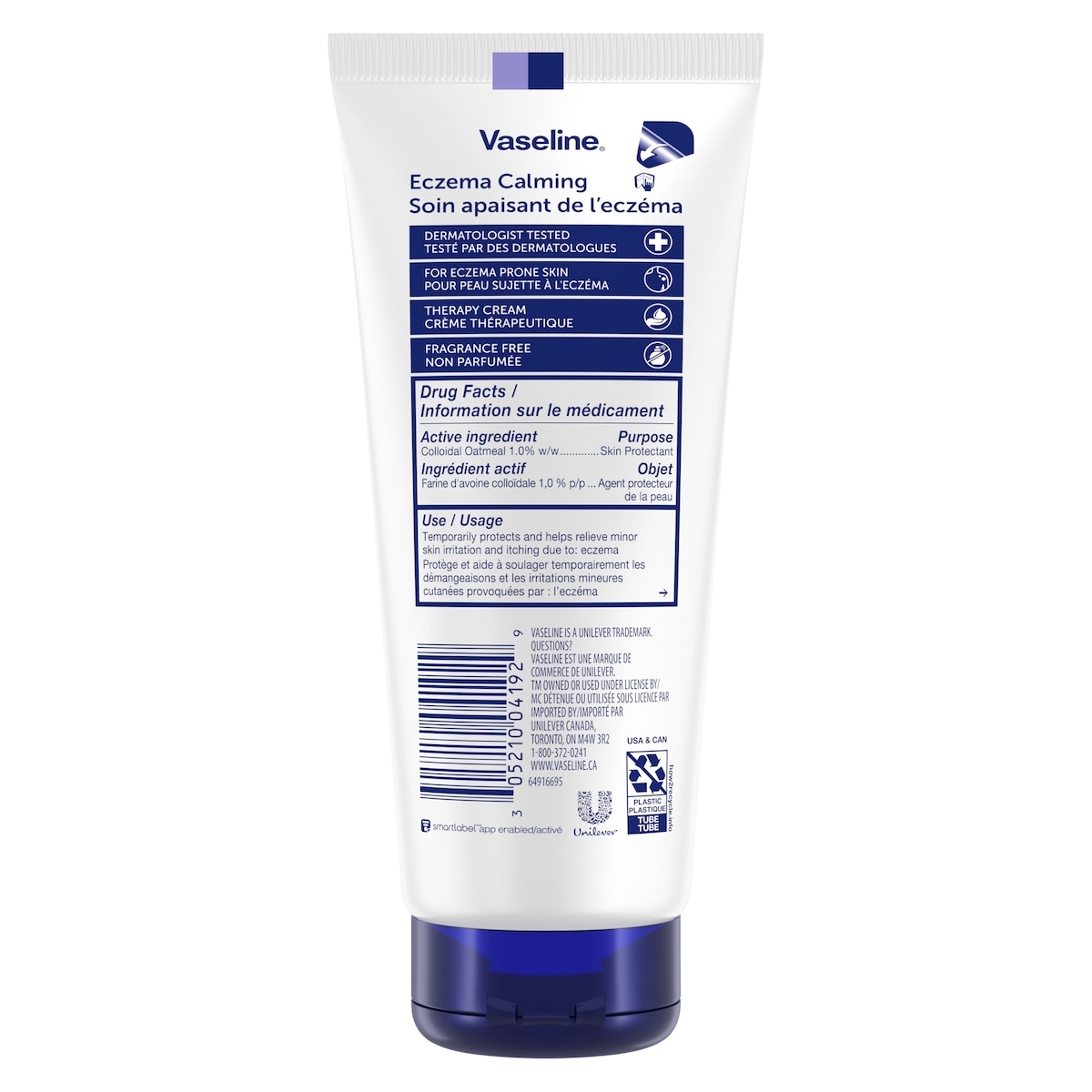 Vaseline Clinical Care™ Body Cream lotion for eczema prone skin Eczema Calming Therapy Cream with Colloidal Oatmeal Skin Protectant to provide instant relief for dry, itchy skin 200 ml